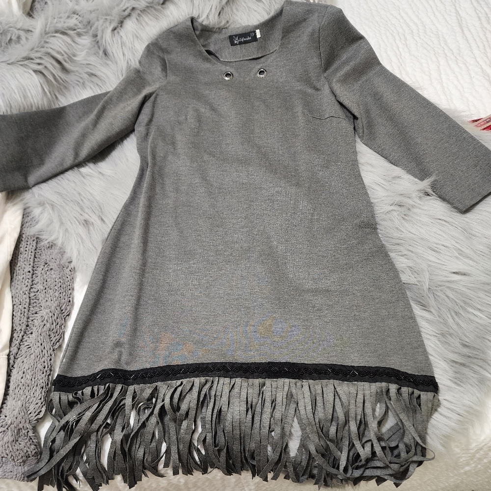 Gray fitted dress 3x (fits like Lge)
